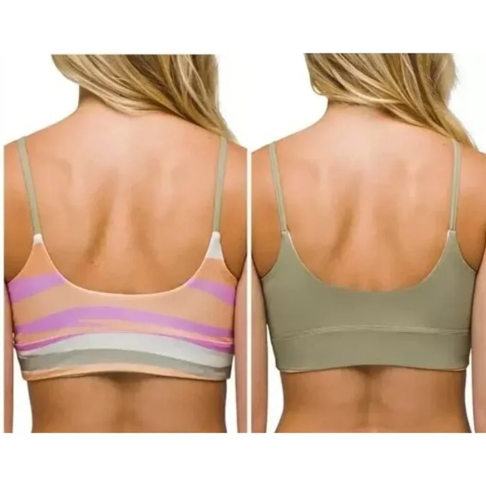 Prana Women's S Willow Falls Reversible Sporty Swim‎ Top Waves Multi NWT 9714
